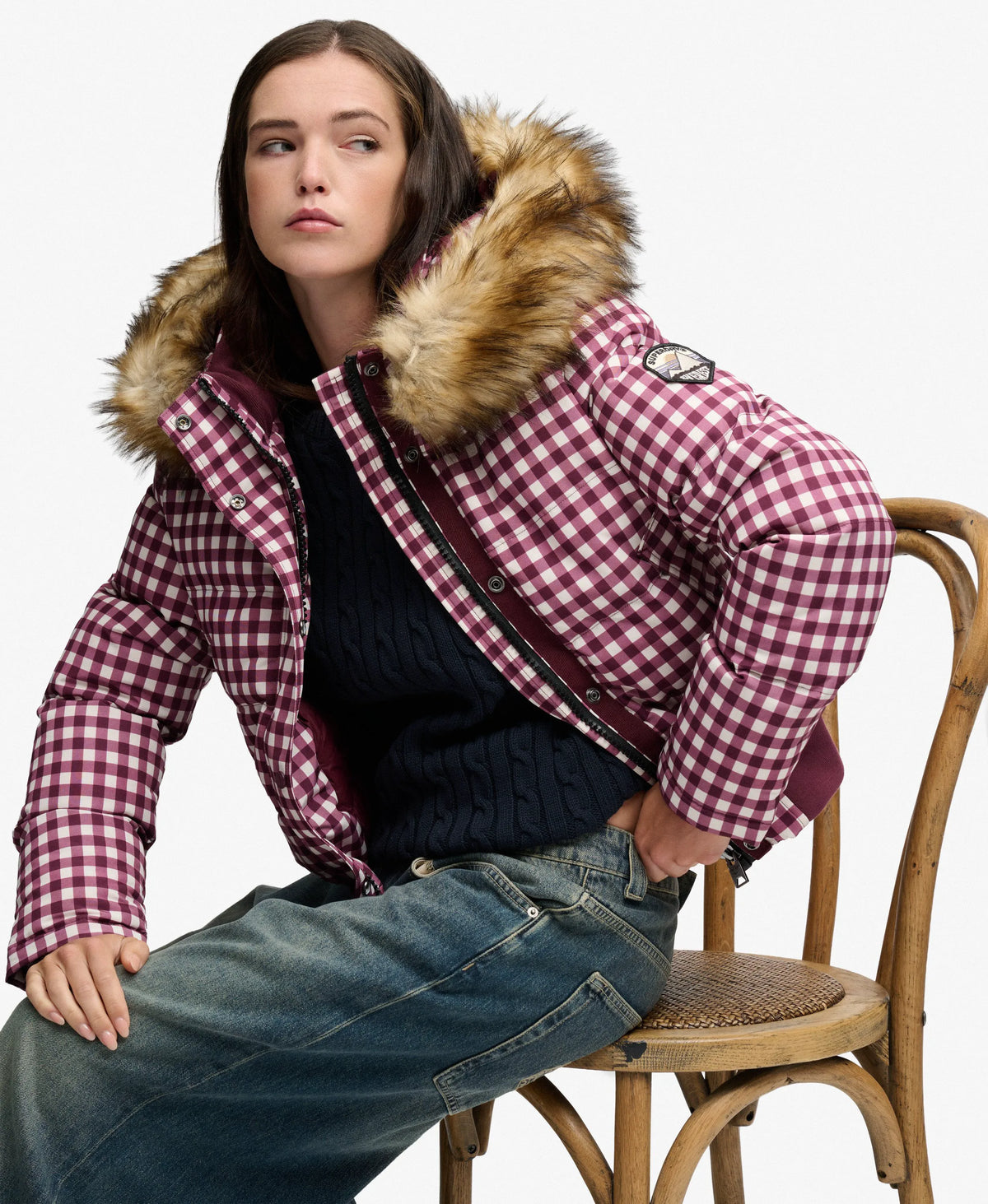 Mulberry/Cream Gingham