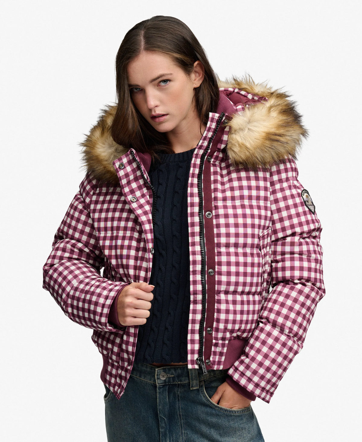 Mulberry/Cream Gingham
