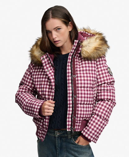 Mulberry/Cream Gingham