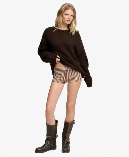 Chestnut Brown/Pink Stripe