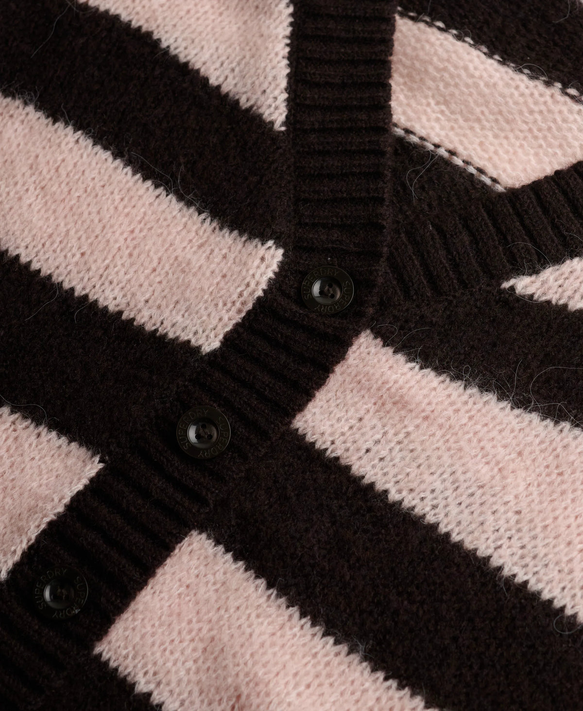 Dark Brown/Pale Pink Stripe