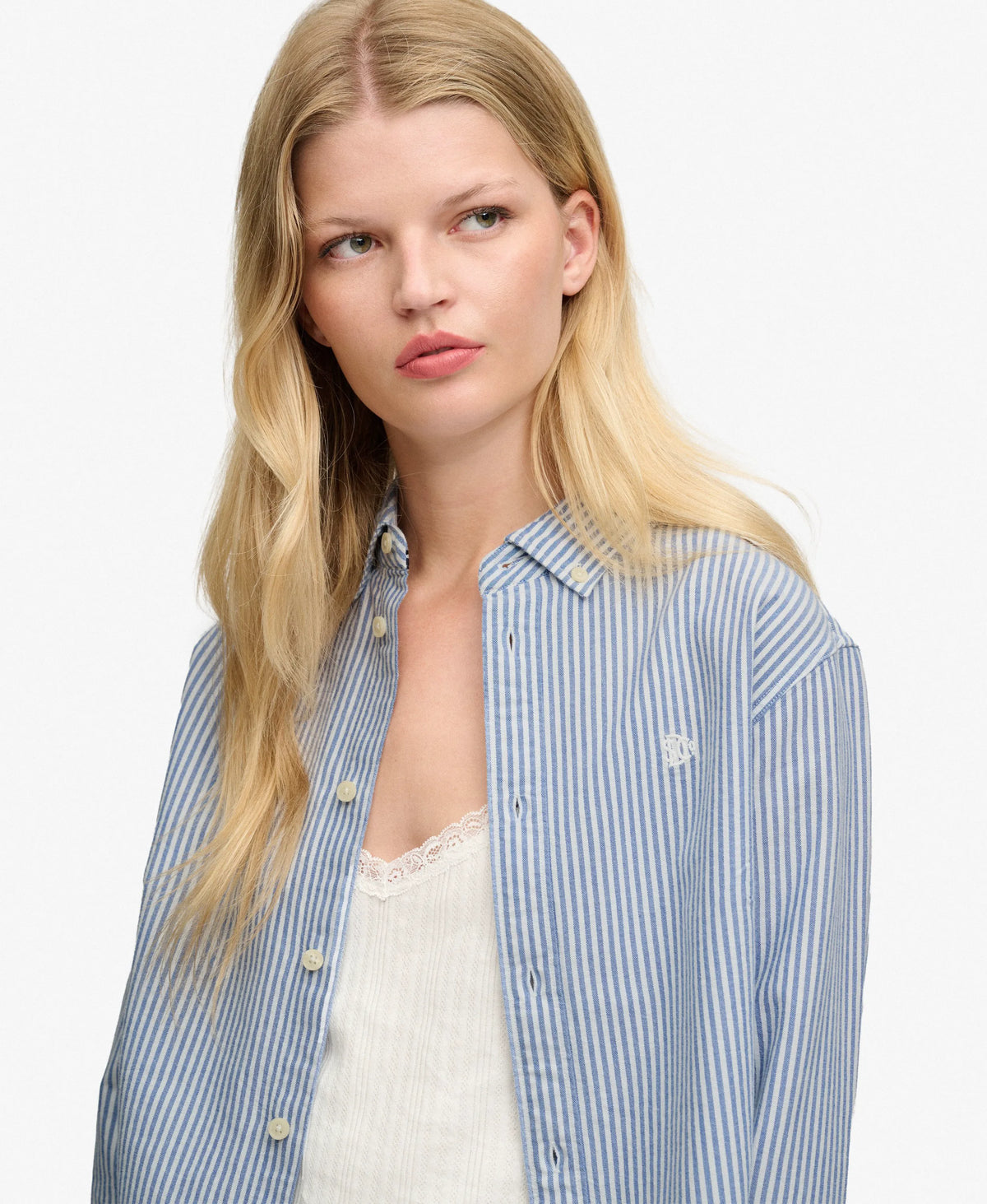 AZURE BLUE STRIPE OXFORD