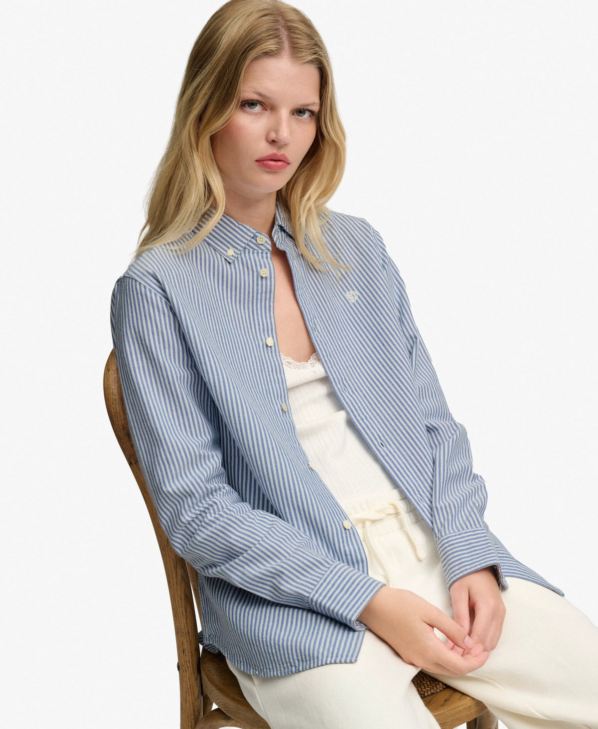 AZURE BLUE STRIPE OXFORD