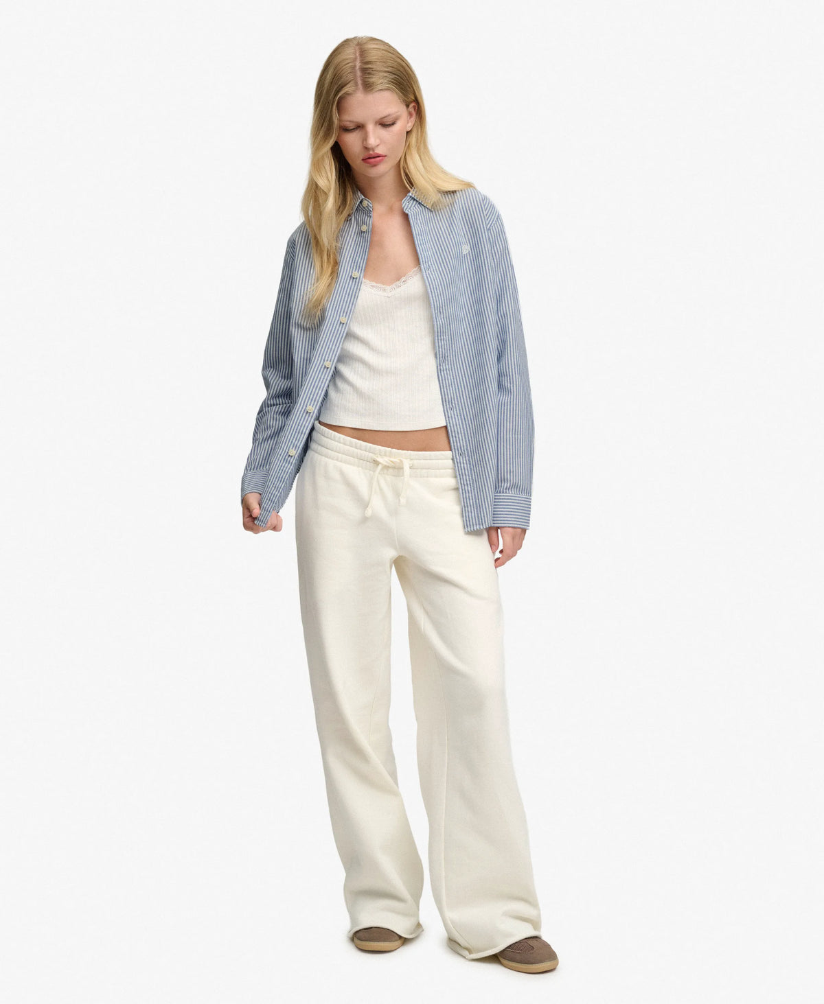 AZURE BLUE STRIPE OXFORD