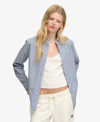 AZURE BLUE STRIPE OXFORD