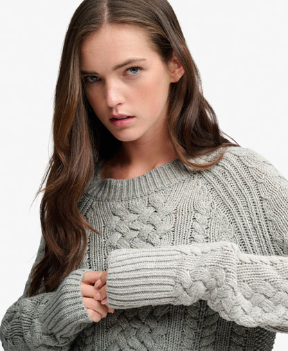 Wool Blend Mixed Stitch Jumper