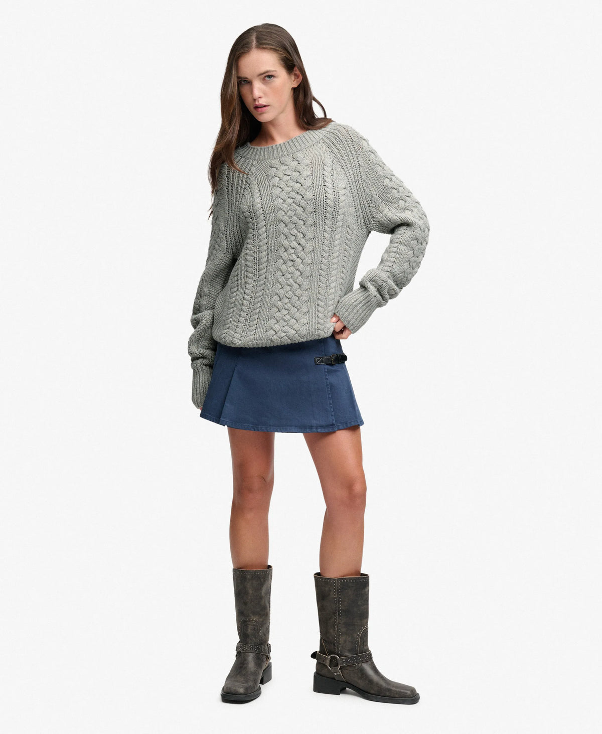 Wool Blend Mixed Stitch Jumper