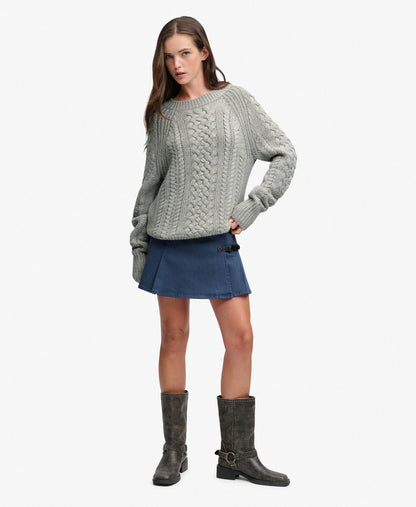 Wool Blend Mixed Stitch Jumper