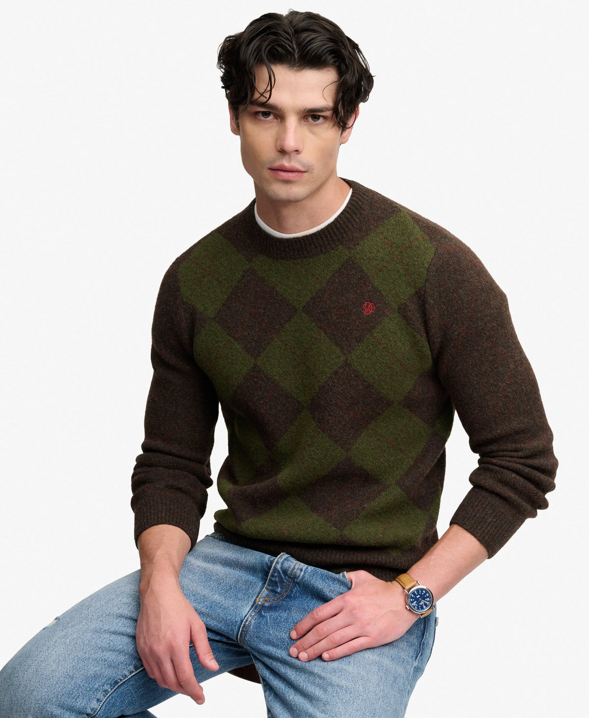 Brown/Green Argyle