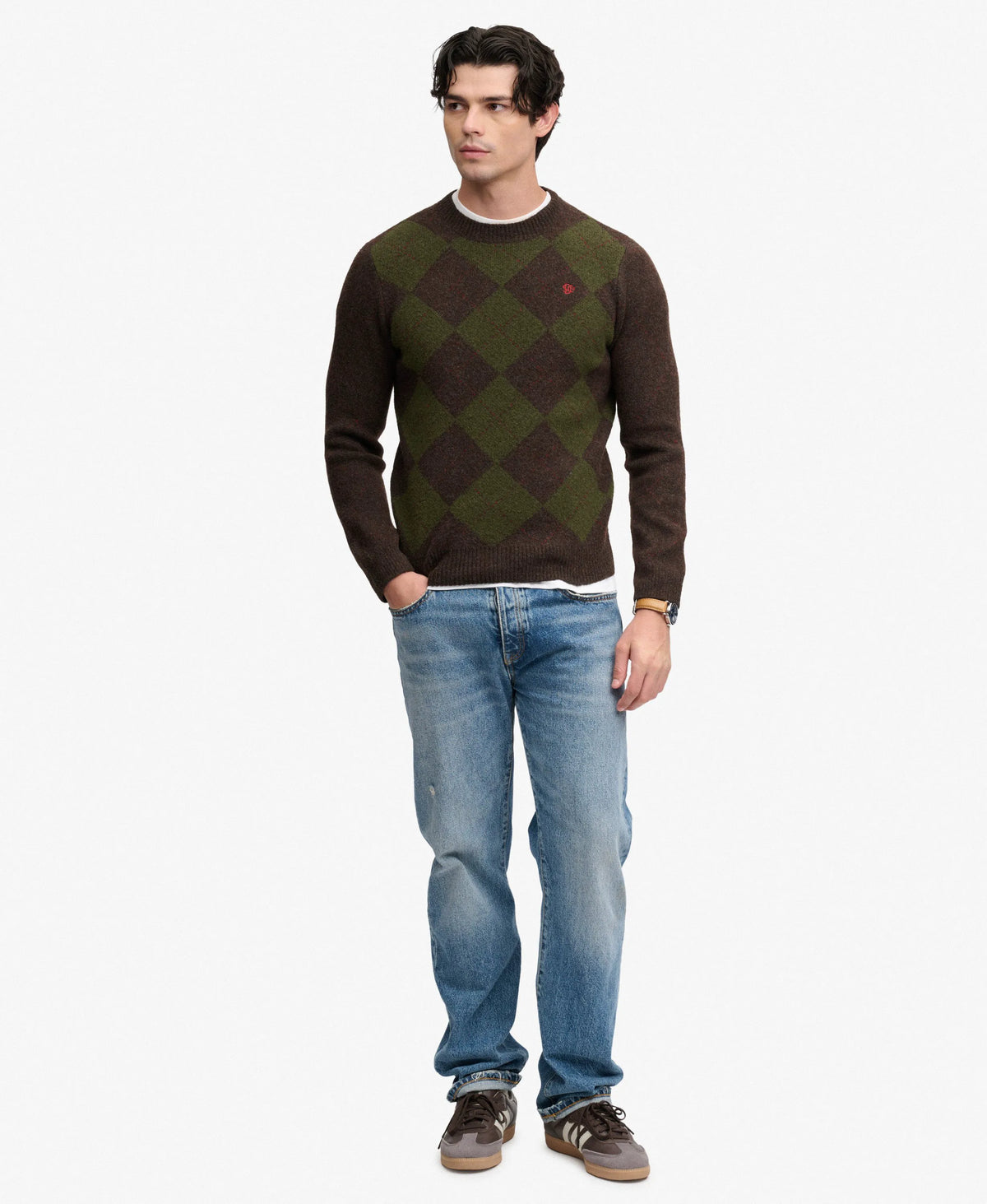 Brown/Green Argyle