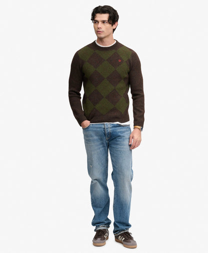Brown/Green Argyle