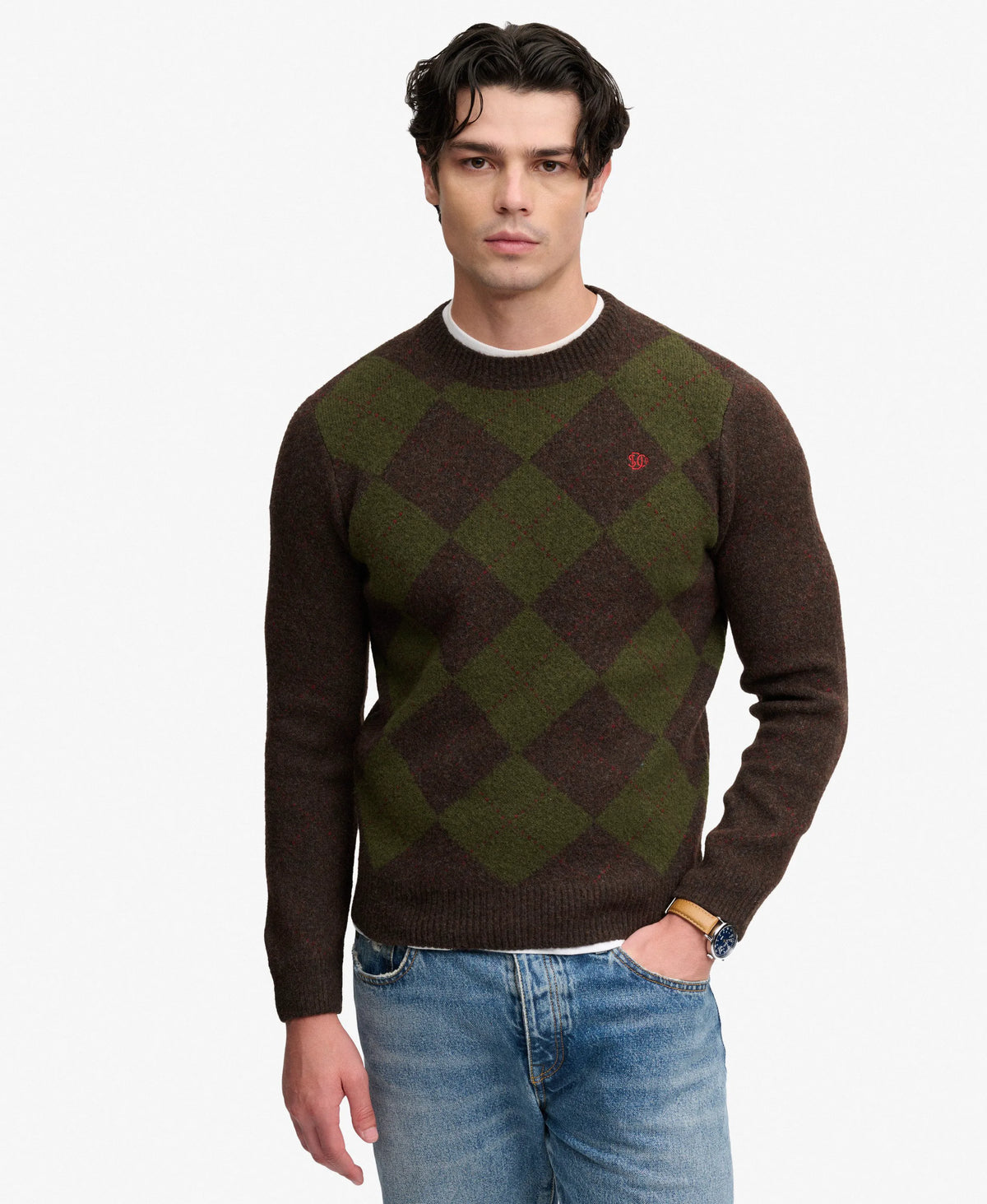 Brown/Green Argyle