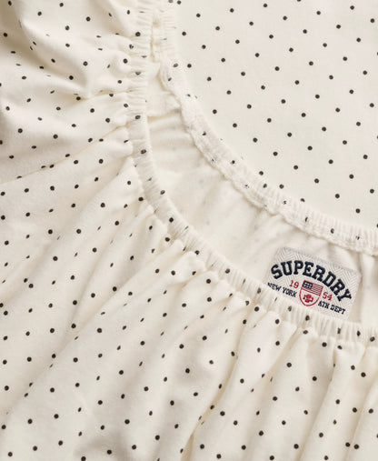 Off White Polka Dot