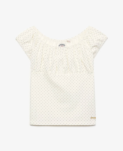 Off White Polka Dot