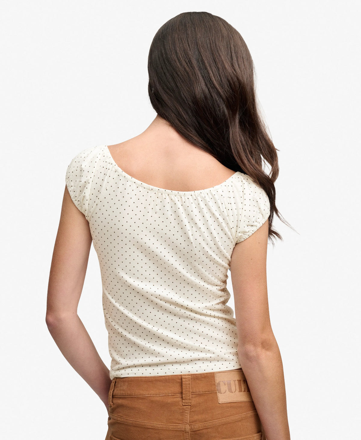 Off White Polka Dot