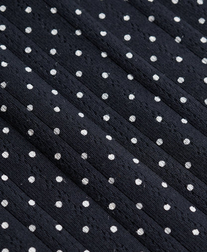 Dark Ink Navy Polka Dot