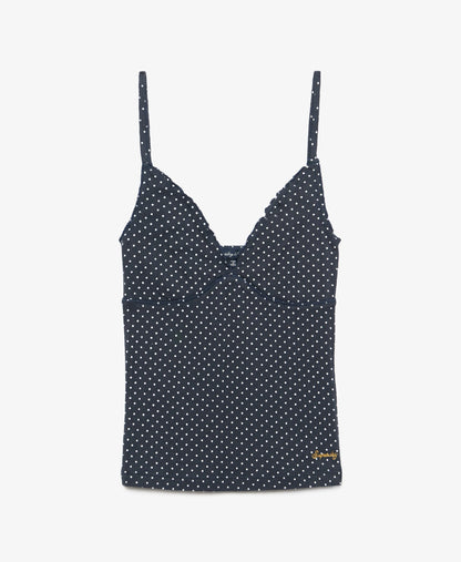 Dark Ink Navy Polka Dot