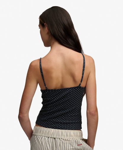 Dark Ink Navy Polka Dot