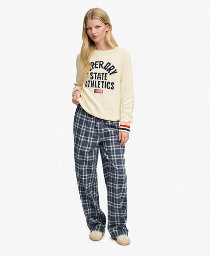 Slouchy Intarsia Graphic Knitted Jumper