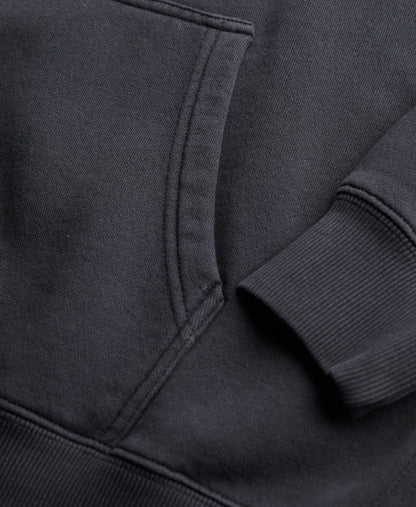 Micro Logo Graphic Loose Hoodie