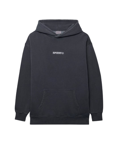 Micro Logo Graphic Loose Hoodie