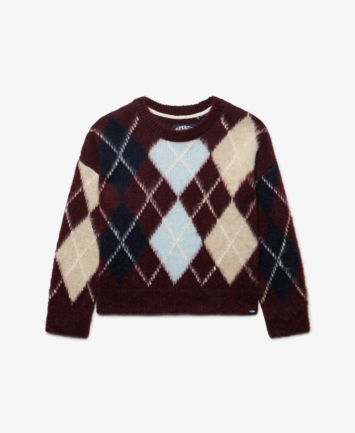 Burgundy Navy Argyle