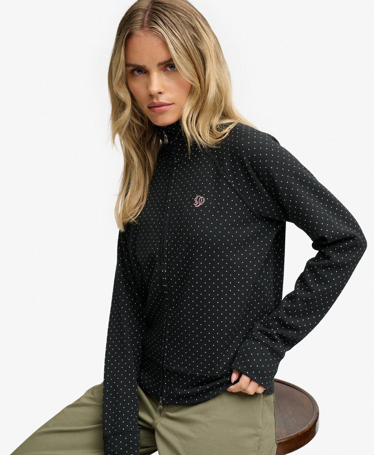 Black/Ecru Polka Dot