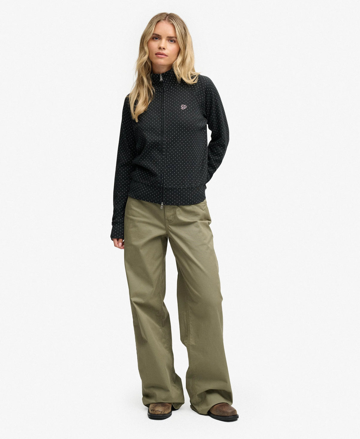 Black/Ecru Polka Dot