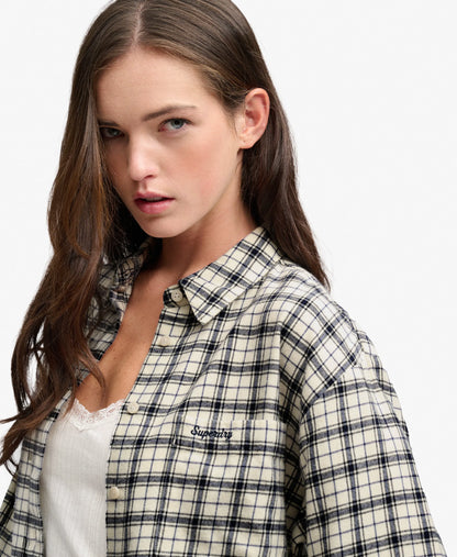 Check Flannel Relaxed Shirt
