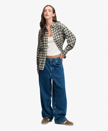 Check Flannel Relaxed Shirt