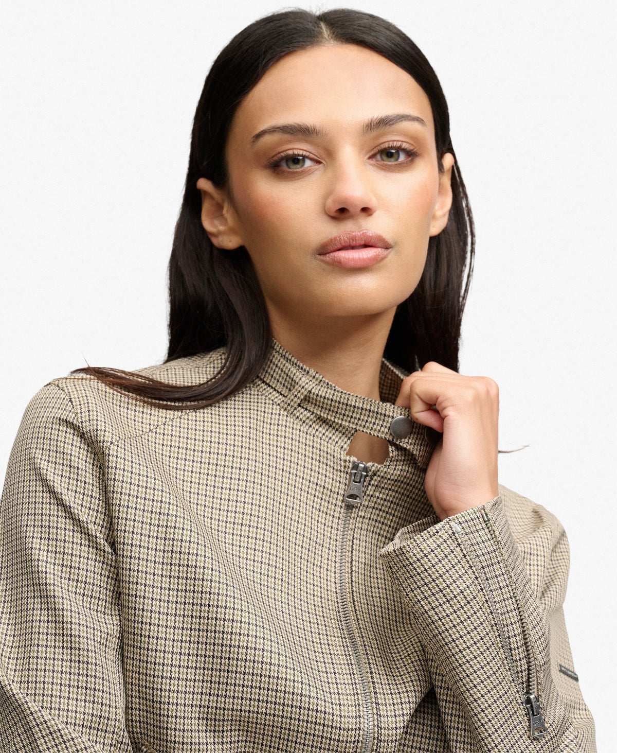 Moto Check Jacket