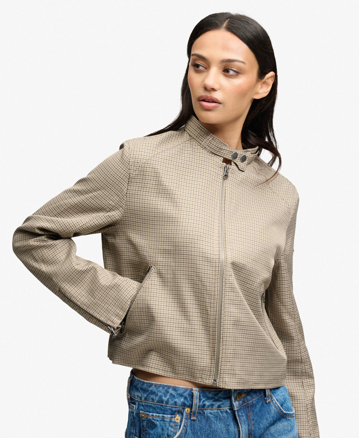 Moto Check Jacket