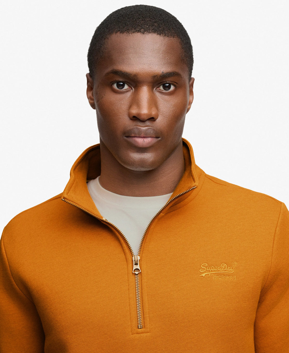 Vintage Logo Embroidered Half Zip Sweatshirt