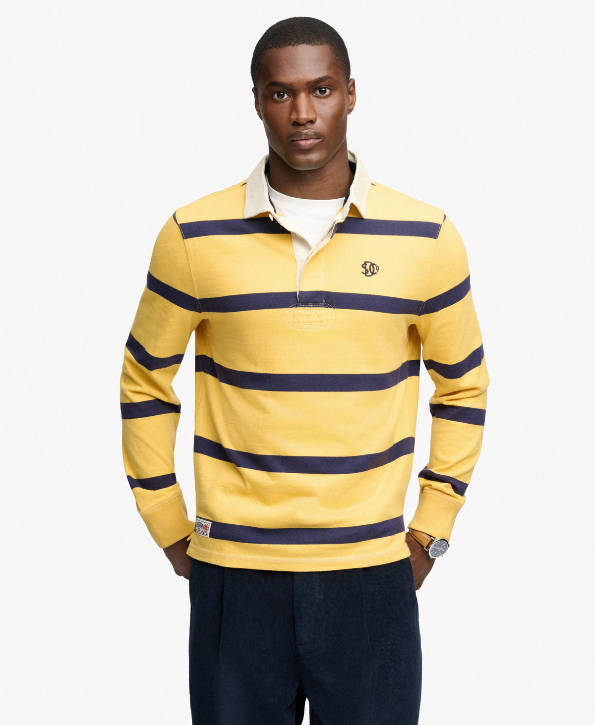 Athletic Stripe Rugby Top