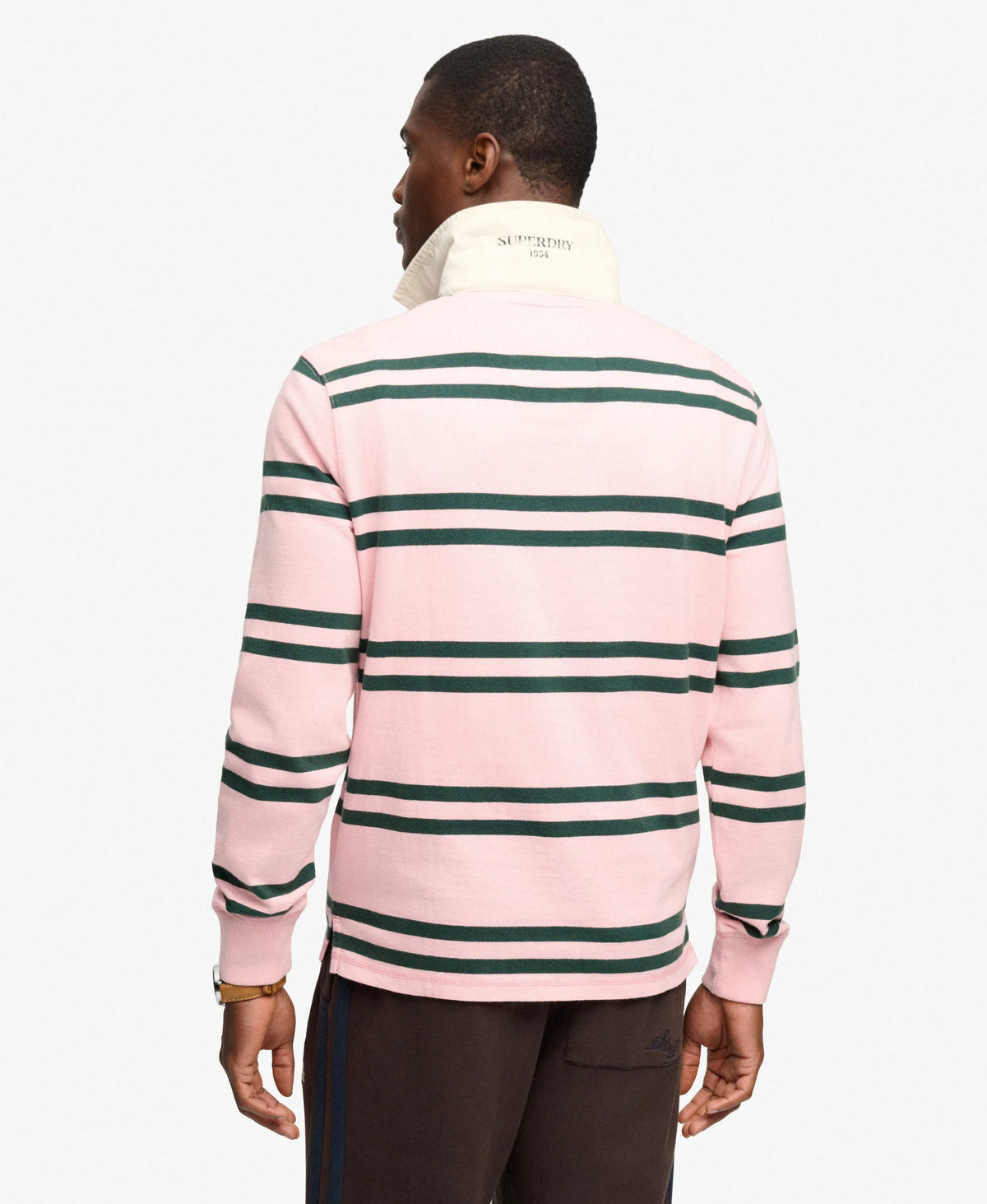Double Emblem Stripe Rugby Top