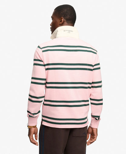 Double Emblem Stripe Rugby Top